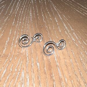 Silver Swirly Earrings